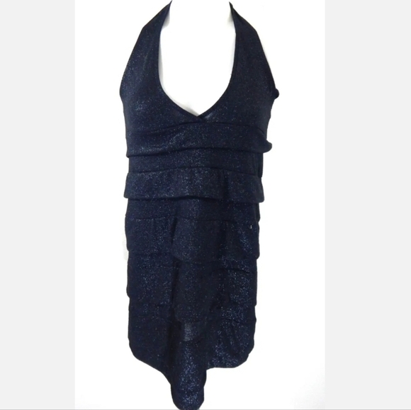 Free People Vintage Y2K Tiered Halter Dress - Picture 1 of 3
